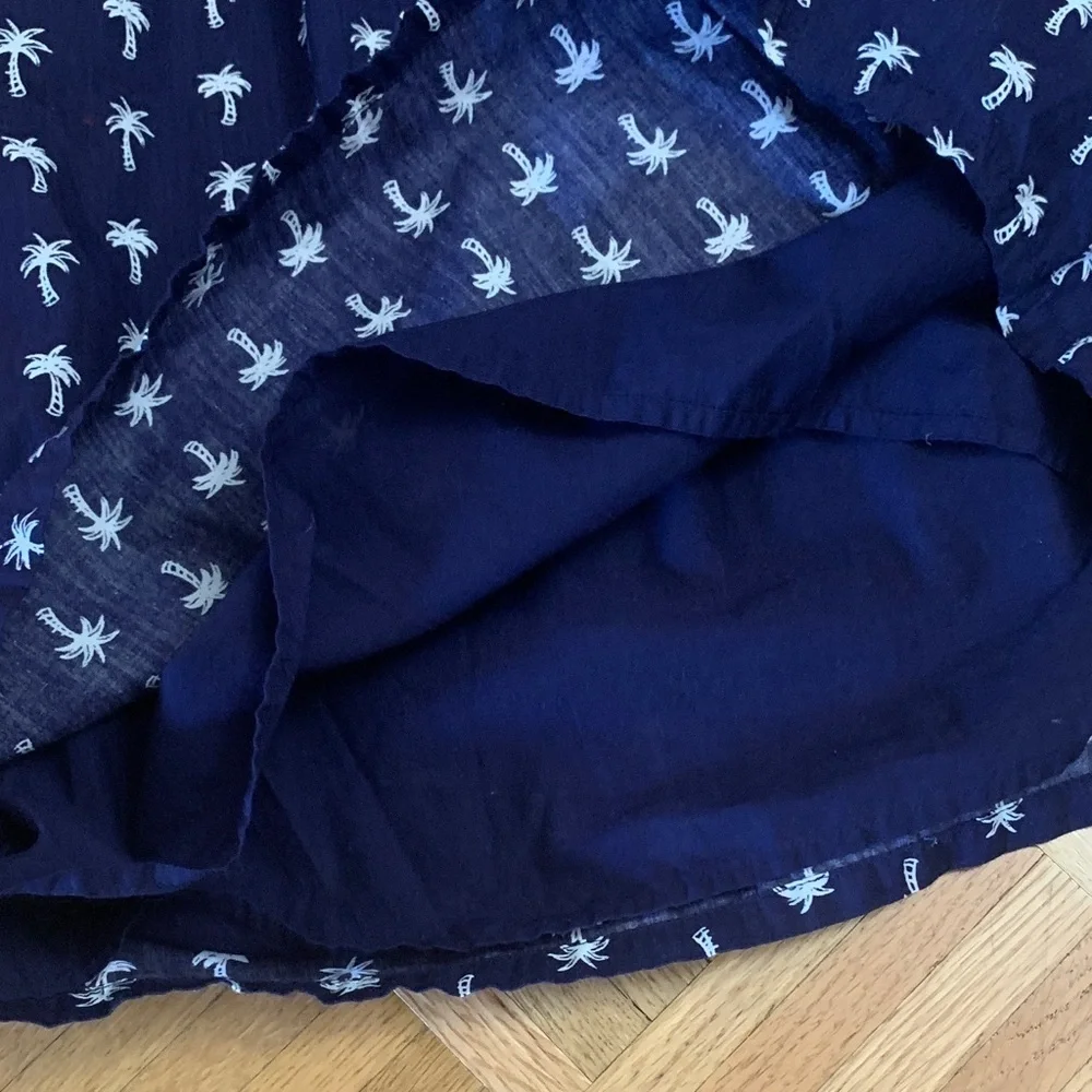NWOT Gymboree Navy Blue Palm Tree Print Dress Little Girl Size 7